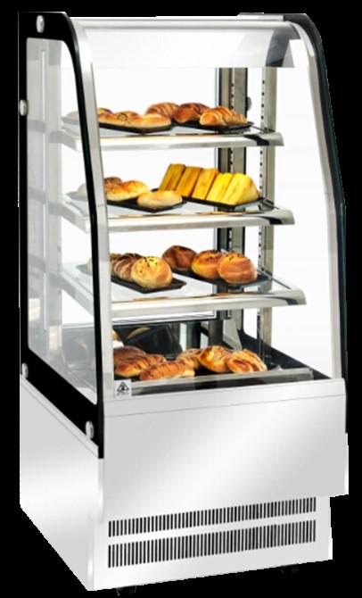 PACIFIC 660mm Curved Glass Hot Display - 3 Shelf